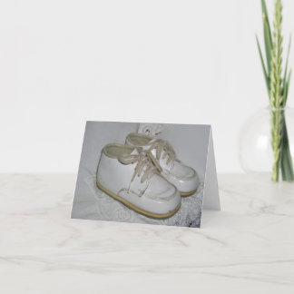 Carte pour notes vintage de chaussures pour bébés