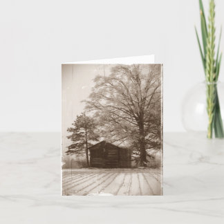 Carte pour notes vintage de ferme