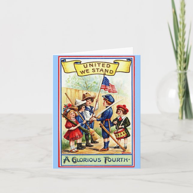 Carte pour notes vintage du 4 juillet (Devant)