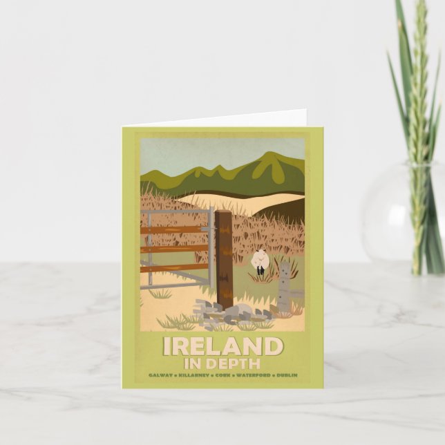Carte pour notes-Vintage voyage-Irlande (Devant)