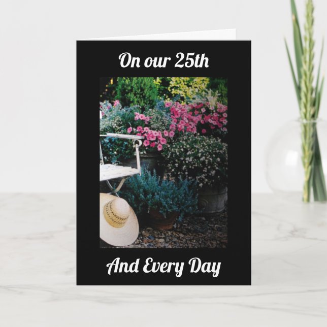 Carte POUR NOTRE 25e ANNIVERSAIRE ET TOUS LES JOURS - JE (Devant)