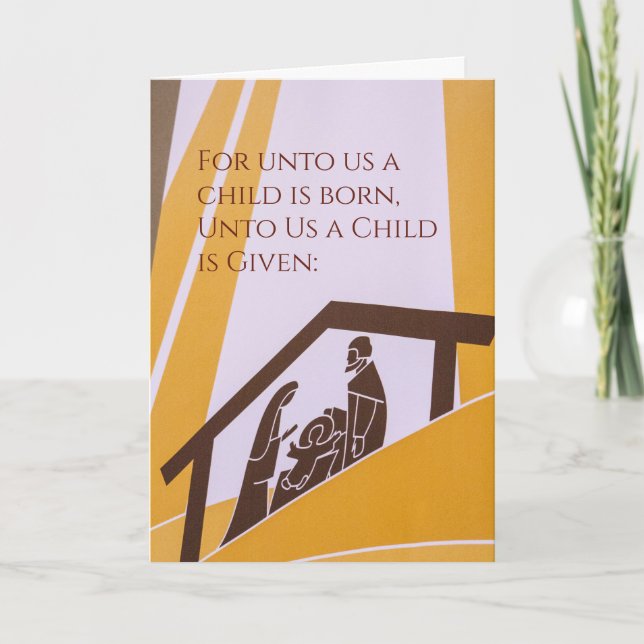Carte Pour nous Enfant Né Noël spirituel (Devant)