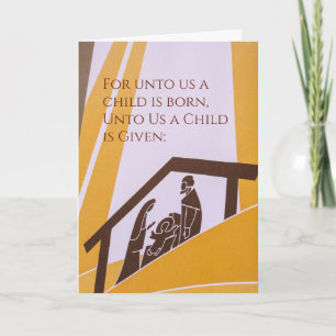 Carte Pour nous Enfant Né Noël spirituel