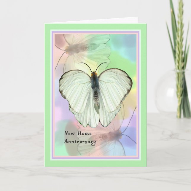 Carte pour nouvelle maison, un an anniversaire (Devant)