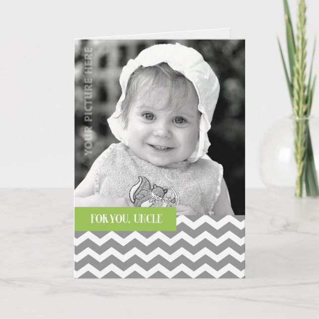 Carte Pour Oncle sur Fête des pères Photo personnalisée (Devant)