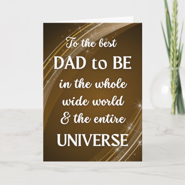 Carte Pour papa d'être le thème de l'univers de la Fête  (Devant)