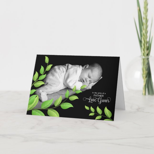 Carte pour papa père et fils nouveau-né Fête des pères b (Devant)
