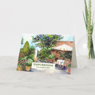 Carte Pour papa sur la terrasse d'anniversaire de Manor