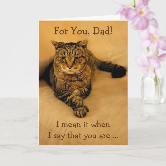Carte Pour Papa Tiger Chat Anniversaire (Orchidée)