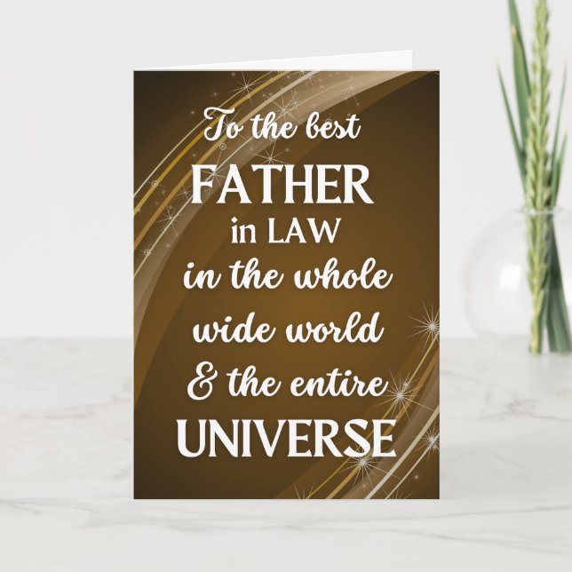 Carte Pour Père en Droit Fête des pères Universe Thème (Devant)