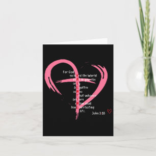 Carte Pour que Dieu aime tant le monde Saint-Valentin ch