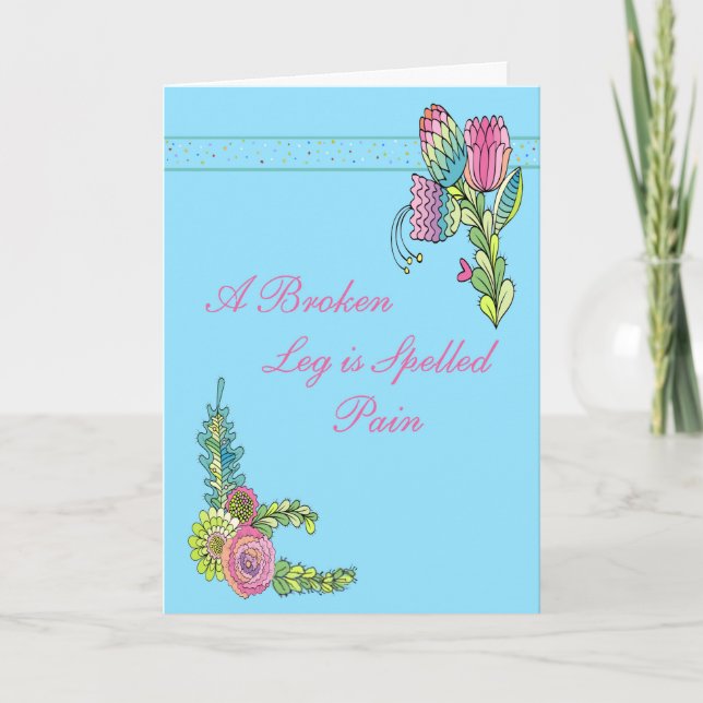 Carte pour quelqu'un avec une feuille cassée rose (Devant)