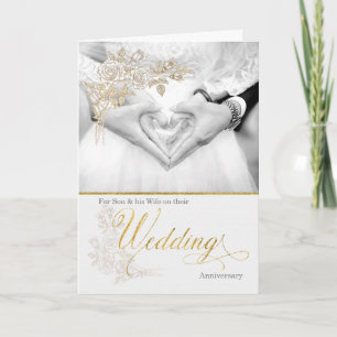 Carte pour Son et son anniversaire de Mariage de femme