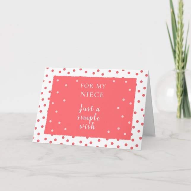 Carte Pour son joli saumon rose point anniversaire de bi (Devant)