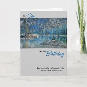 Carte pour Son Kayak Rowing sur le lac Anniversaire