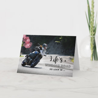 Carte Pour son Motorcycle à thème Anniversaire sur courb