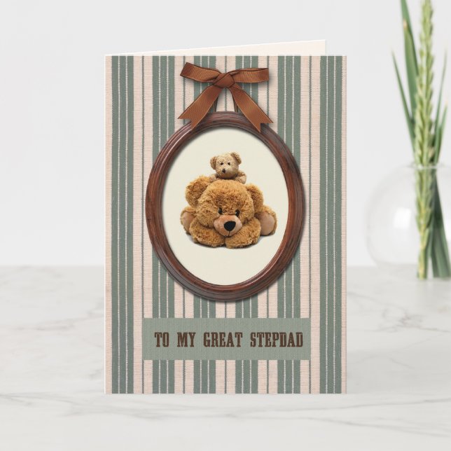 Carte Pour Stepdad sur Fête des pères Cute Nounours (Devant)