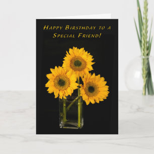 Carte Pour un anniversaire spécial de tournesol