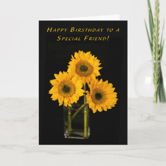 Carte Pour un anniversaire spécial de tournesol