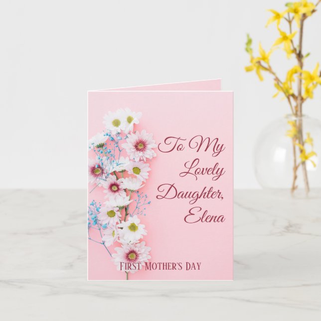 Carte Pour une fille qui devient mère - Fête des Mères (Fleur jaune)