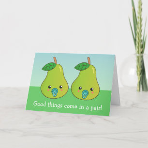 Carte Pour une mère de jumeaux - Une paire de poires mig