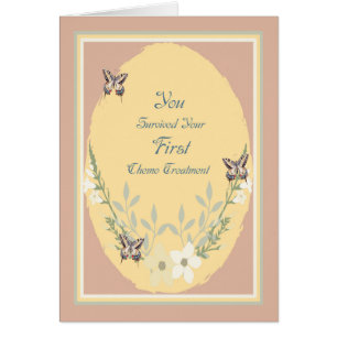 Carte pour une première fleur de traitement de chi