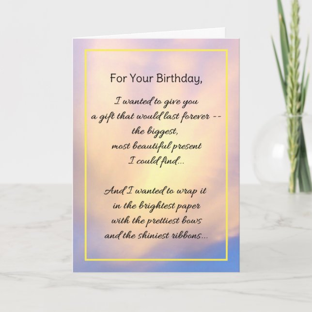 Carte Pour Votre Anniversaire, Je Suis Recherché De Vous (Devant)
