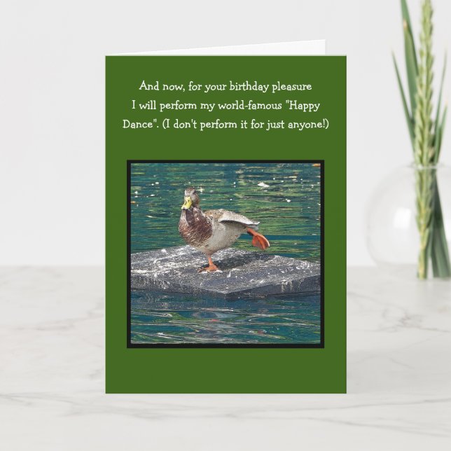 CARTE POUR VOTRE ANNIVERSAIRE PLAISIR/DUCK FAIRE UNE BON (Devant)