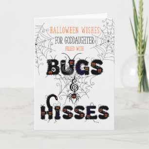Carte pour Young Goddaughter Bugs and Hisses Halloween