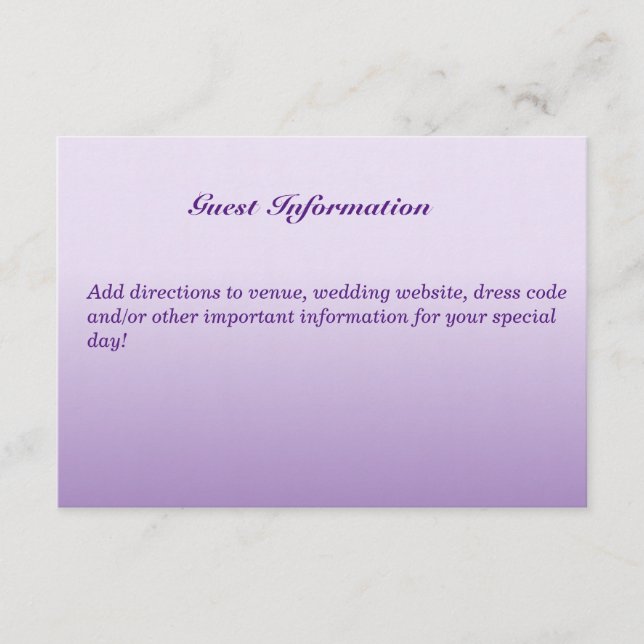 Carte pourpre bilingue d'invitation d'invité de (Devant)