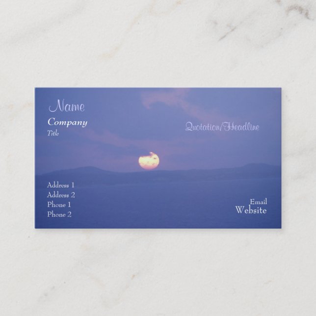 Carte pourpre d'affaires/profil de coucher du (Devant)