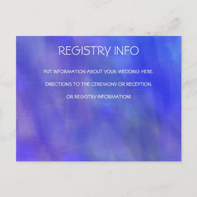 CARTE POURPRE DE L'INFORMATION D'AQUARELLE (Devant)