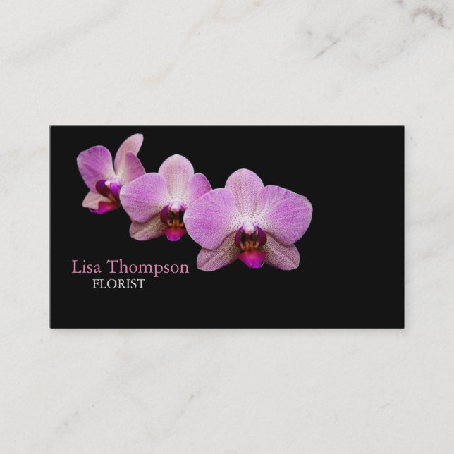 Carte pourpre de salon de studio de fleur (Devant)