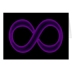 Carte pourpre de symbole d'infini