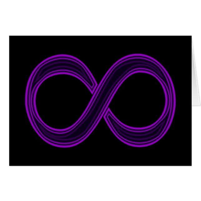 Carte pourpre de symbole d'infini (Devant horizontal)