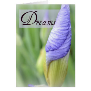 Carte pourpre d'iris de rêves