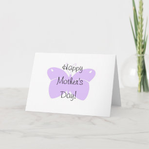 Carte pourpre du jour de mère de papillon