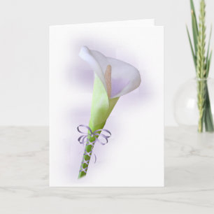 Carte pourpre en pastel de zantedeschia