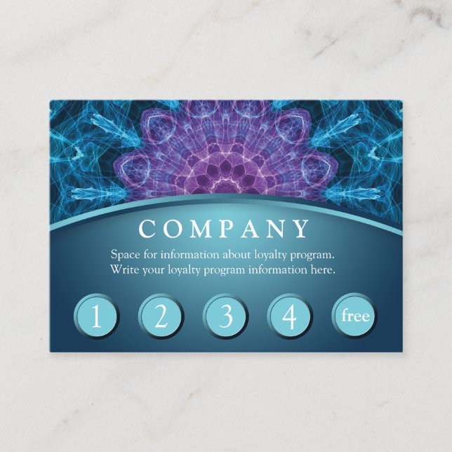 Carte pourpre spirituelle de fidélité de client de (Devant)