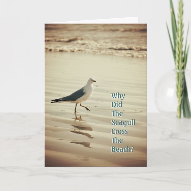 Carte Pourquoi Le Mouette A-T-Il Traversé La Plage ? Car (Devant)