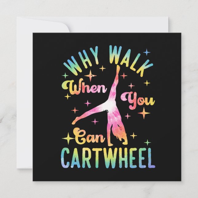 Carte Pourquoi marcher quand on peut faire la roue (Devant)