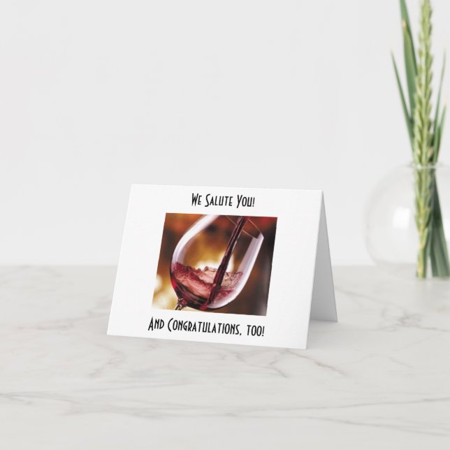 CARTE POURSUIVRE LE VIN POUR VOUS FÉLICITER (Devant)