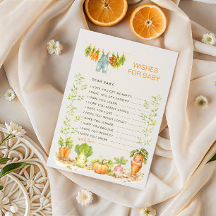 Carte Pousse Locale Croissance Souhaits pour Baby Shower