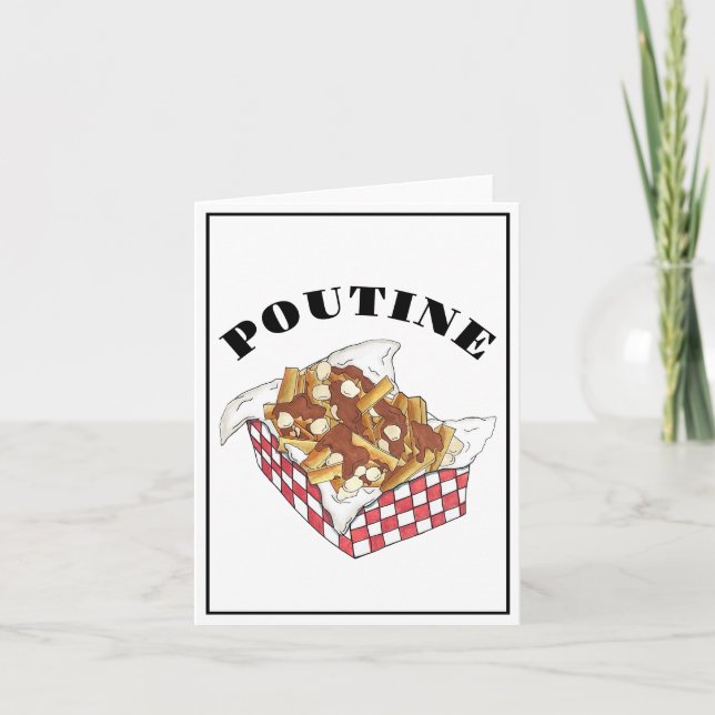 Carte Poutine Québec Canada Aliments canadiens Fries fra (Devant)