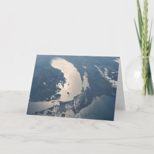 Carte Poutres Sunglint Au Bord Du Lac Michigan