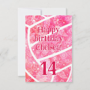 Carte Ppaisleys floral Doodle rose volleyball anniversai