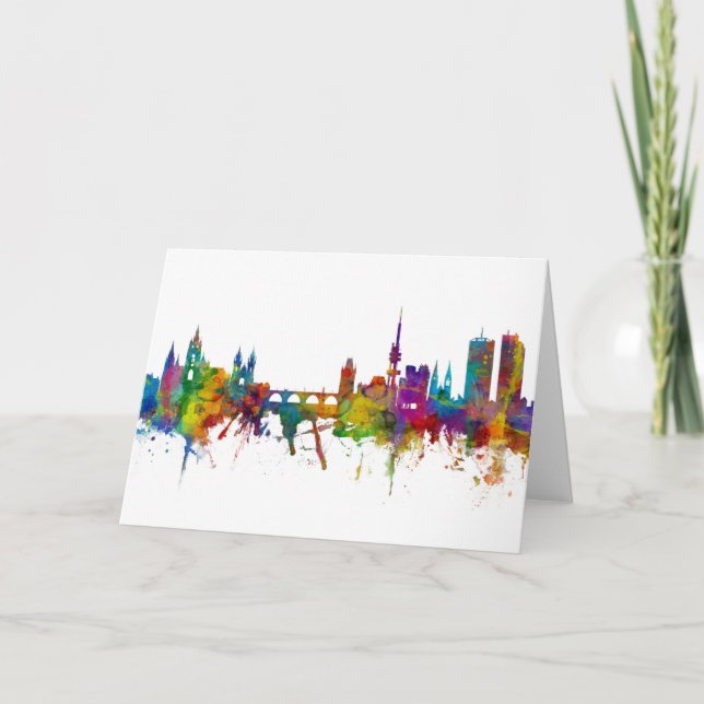 Carte Prague (Praha) République tchèque Skyline (Devant)