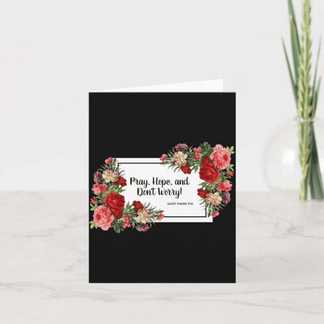 Carte Pray Hope Dont Worry St Padre O Religious 