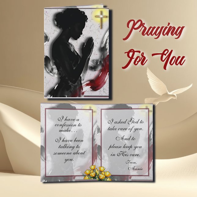 Carte Praying For You Encouragement (Encouragement Greeting Card)