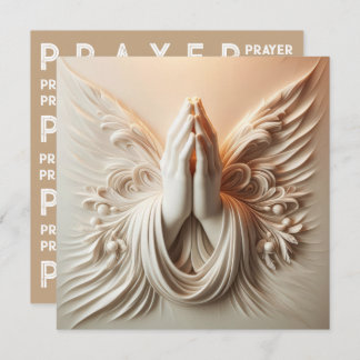 Carte Praying Hands In Soft White Tones